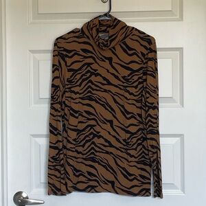 River Island for ASOS Tiger Print Turtle Neck